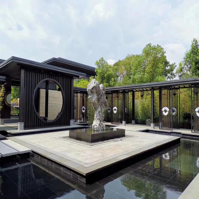 Metalen modern design haarlijn roestvrij staal privé scheidingsscherm woonkamer 6