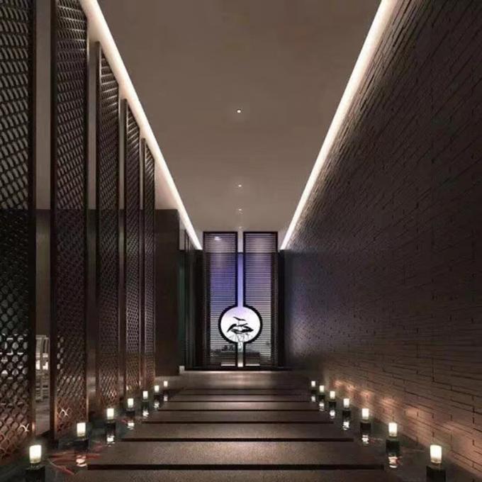 Metalen modern design haarlijn roestvrij staal privé scheidingsscherm woonkamer 8