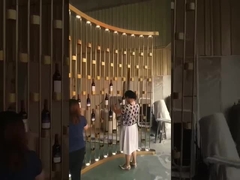 Wijnrek Pvd-plating Titanium zwarte kleur roestvrijstalen wijnkast