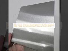 316L 1,2 mm Dikte Gepoetste haarlijnoppervlakte Roestvrij staalplaten 304 NO.4 Afgeronde roestvrijstalen panelen