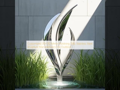 Gepersonaliseerde 304 3D spiegelpoeling 316L roestvrij staal sculpturen fabrikanten voor buiten