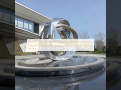 Fabriek op maat 304 Afwerking Goud Spiegel Polijst Upgrade Design 316L roestvrij staal Beeldhouwwerk Buitenplein