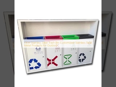 OEM roestvrijstalen vuilnisbak Customized roestvrijstalen metaalproducten voor buiten