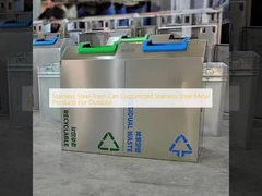 Roestvrij staal vuilnisbakken op maat Roestvrij staal metalen producten voor buiten