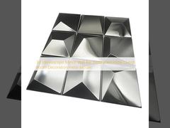 3D stereoscopische spiegelwand bar restaurant hotel woonkamer decoratie metalen mozaïek