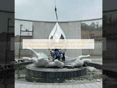 Customized Outdoor Large Water Droplet Stainless Steel Sculpture Decoration  For Garden Villa City Square