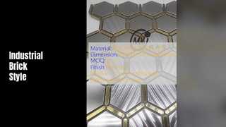 Baksteenmozaïekstroken in industriële stijl