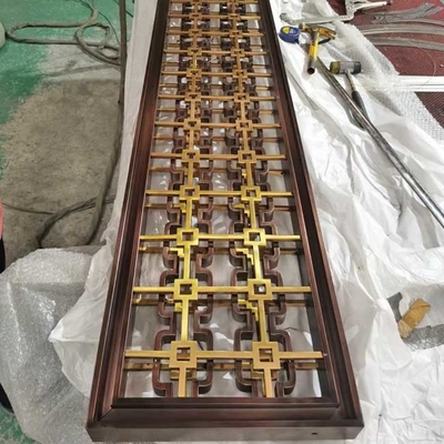 2.3m tot 5.5m het Decoratieve Metaalzaal Rode Brons Uitstekende ASTM van het Verdelerscherm