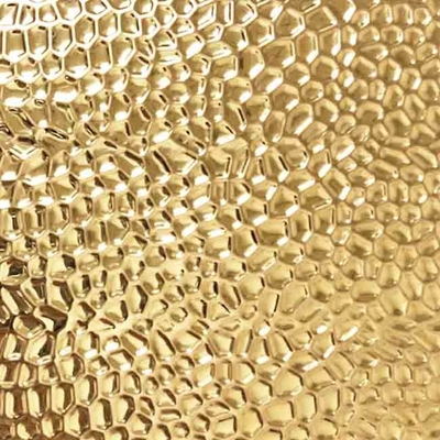 Gouden Kleur In reliëf gemaakt de Honingraatpatroon van het Roestvrij staalblad