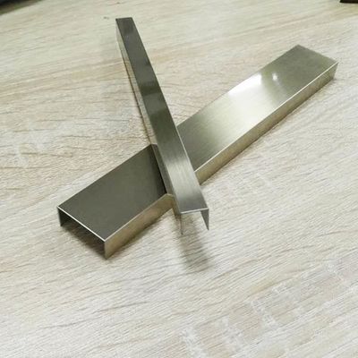 Goede prijs Rang 304 316L 201 Goud Zilver Rose Goud Kleur U Vorm Roestvrij Staal Versiering Strip Voor Tegel Partitie online