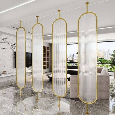 Oval Gold Stainless Steel Screen Partition DIN AISI