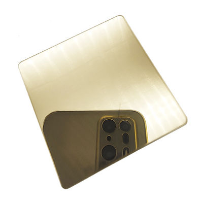 Goede prijs Champagnekleurige roestvrijstalen plaat 316L Grade badkamerdecoratie online