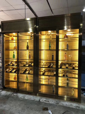 Goede prijs SUS ASTM 304 316L-van het de Kabinettenkoper van de Roestvrij staalwijn Antieke Hairline Geborstelde de Zaal Koude Temperatuur online