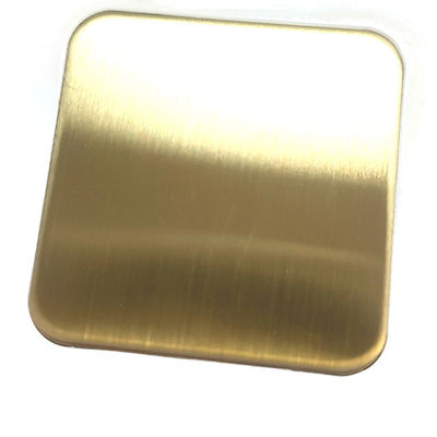 Goede prijs Champagne Gold Kleur Gepoetste haarlijn Afwerking 201J1 Roestvrij staalplaat Met Anti-vingerprint online