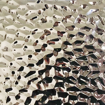 Goede prijs Zilveren edelsteen blauw watergolf geïmprimeerde plaat roestvrij staal plaat voor wanddecoratie online