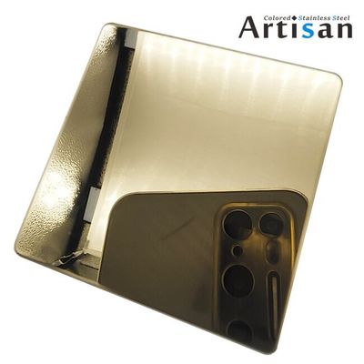 Goede prijs Champaign Gold 201j1j2 Kleurroestvrij staalplaten Spiegel Afgewerkte roestvrij staalplaten PVD gecoat voor lift online