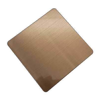 Goede prijs Bronzen kleur roestvrij staal platen 304 haarlijn gepoetst oppervlak Inox platen PVD coating voor lift online