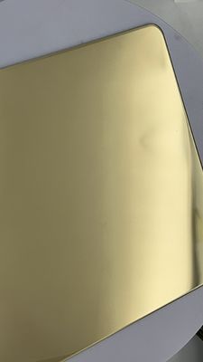 Goede prijs Metalen niet-geweven stof roestvrij staal gekleurde PVD Oven Champagne 4ft 8ft blad online