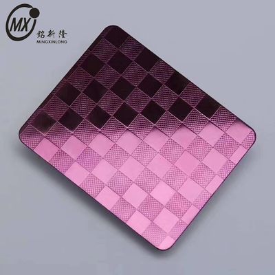 Goede prijs 304 kleur violet paars geïmprimeerd roestvrijstalen plaatpaneel voor muur interieurontwerp online