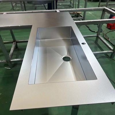 Goede prijs Fabriek 304 haarlijn geborsteld geborsteld kraalblazen roestvrij staal platen voor keuken bureau online