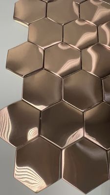 Goede prijs Interieur Ruimte Divider 8k Spiegel roestvrij staal Plaat dikte 1 mm Rozengoud online