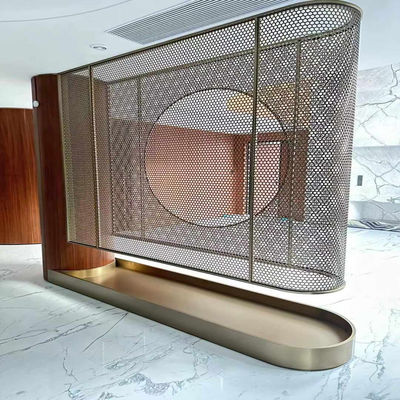 Goede prijs 304 Morden Hollow Custom Design Entrance Stainless Steel Partition Screen Villa Hotel Huisdecoratie online