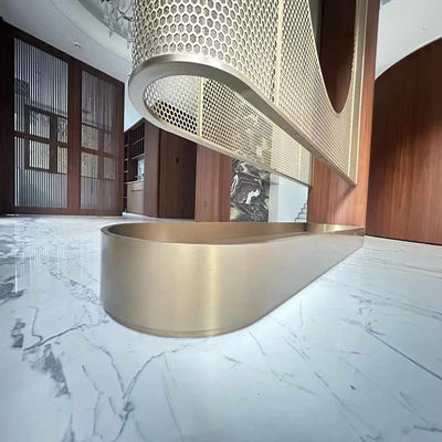 Goede prijs Antieke kleur 304 Rozengoud Satin Gepoetste haarlijn Laser Roestvrij staal Metalen scherm scheidingsdoos Sculp online