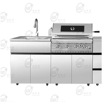 Goede prijs Dual-purpose roestvrij staal barbecueoven villa buitentuin keuken metalen beeldkasten online