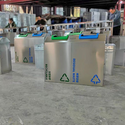 Goede prijs Zilveren gecoate 316L op maat gemaakte roestvrijstalen metaal vuilnisbakproducten online