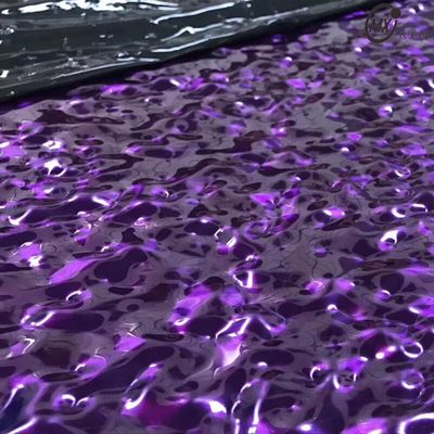 Goede prijs 304 violet watergolf geïmprimeerde spiegel 8k roestvrij staal plaat voor muur plafond Ktv hotel online