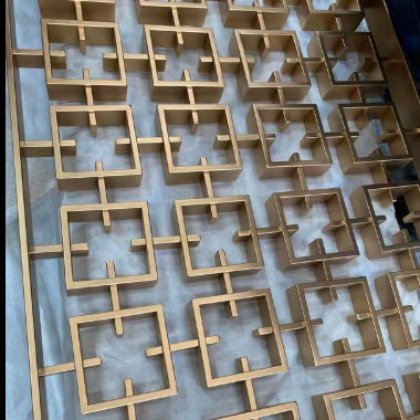 Goede prijs Hol ontwerp roestvrijstalen woonkamer scheidingswand achtergrondmuur hotelproject decoratie online