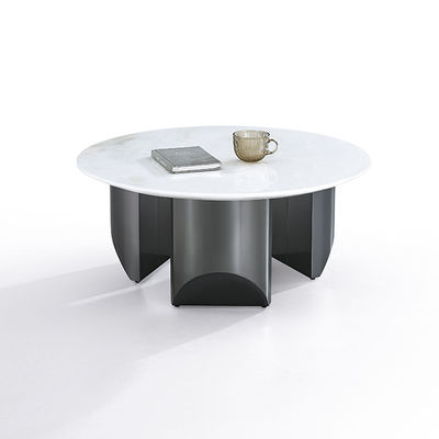 Goede prijs OEM Kunstmatige Stenen Plaat Top Zwarte Kleur Roestvrijstalen Salontafel online