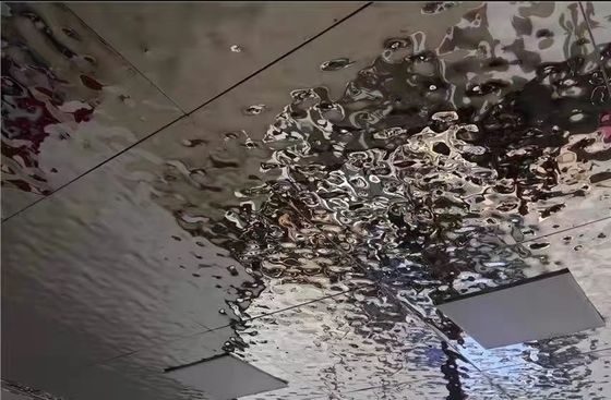 Goede prijs Zilveren veelkleurige 316L 1,2 mm dikte spiegel golfwatergolf roestvrijstalen panelen met honingraat online