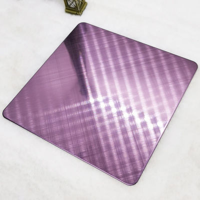 Goede prijs Rang 304 de Dwars Hairline Rose Red Color Stainless Steel-Decoratie van de Bladmuur online