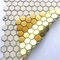 Hairline Opgepoetste Gouden Tegel van Roestvrij staal Hexagon Backsplash voor Keuken ISO DIN