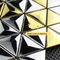 3D het Mozaïektegel van het Kegel Driehoekige Roestvrije staal voor het Zilveren Goud van de Muurdecoratie JIS