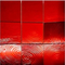 Chinese Rode Spiraalvormige van de het Mozaïekmuur van de Metaalspiegel Tegel 98 * 98MM Vierkante Vorm