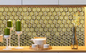Hexagonale Gouden van het de Baksteenhuis van het Metaalmozaïek van de de Badkamersmuur de Stickermuur Als achtergrond