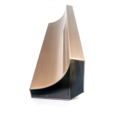 Goede prijs De boogvormige Stroken Rose Gold Hairline van de Roestvrij staalversiering 10mm 40mm online