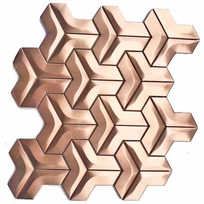 Goede prijs AISI 201 304 Badkamers Rose Gold Mosaic Tiles Hairline poetste Geëindigd op online