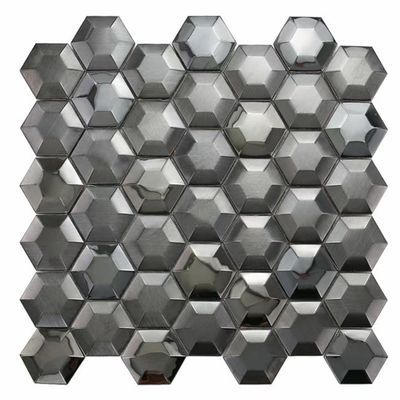 Goede prijs Het Mozaïektegels 3D Hexagon Roestvrije AISI van het spiegel Gouden Zilveren Zwarte Roestvrije staal online