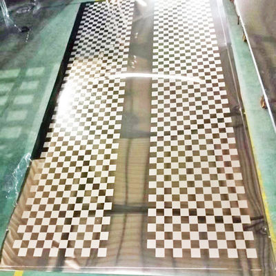 Goede prijs Eenvoudig Stijl Geëtst het Roestvrije staalblad van de Spiegel8k Gouden Kleur online