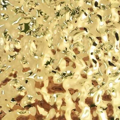 Van de het Waterrimpeling van de spiegel Gouden Kleur het Roestvrije staalblad voor Plafonddecoratie