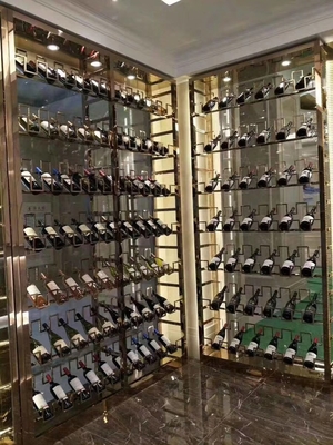 Van het de Deurroestvrije staal van het luxe Multilayer Glas van het de Wijnkabinet de Wijnrek