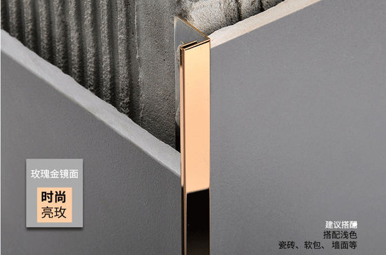 Goede prijs 201 304 316L-de Versieringsprofiel van het Roestvrij staalkanaal voor de Ceramische Decoratieve Bescherming van Keukenconner edge or wall edge online