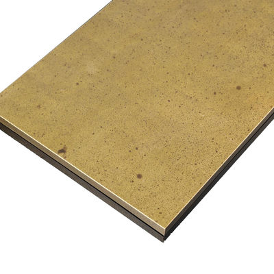 Goede prijs 316L Vintage Coating Antieke oude schilderkunst Goudkleur roestvrij staalplaat voor liftwagen online