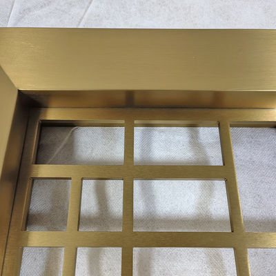 Goede prijs Champagne Gold Laser Raster Decoratieve Moderne Privacy Metalen Scherm Scheidingswand & Ruimteverdeler online