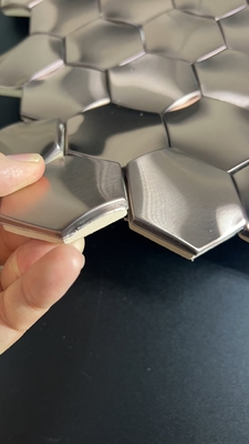 Sus 304 Kleur roestvrij staal plaat Hexagonale grootte Dikte 0,8 mm Op maat
