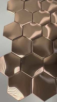 Interieur Ruimte Divider 8k Spiegel roestvrij staal Plaat dikte 1 mm Rozengoud
