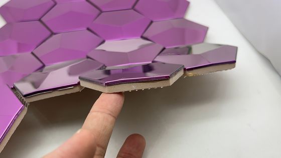 3d Mosaic Luxury Hexagon  Mosaic Shapes Purple Color